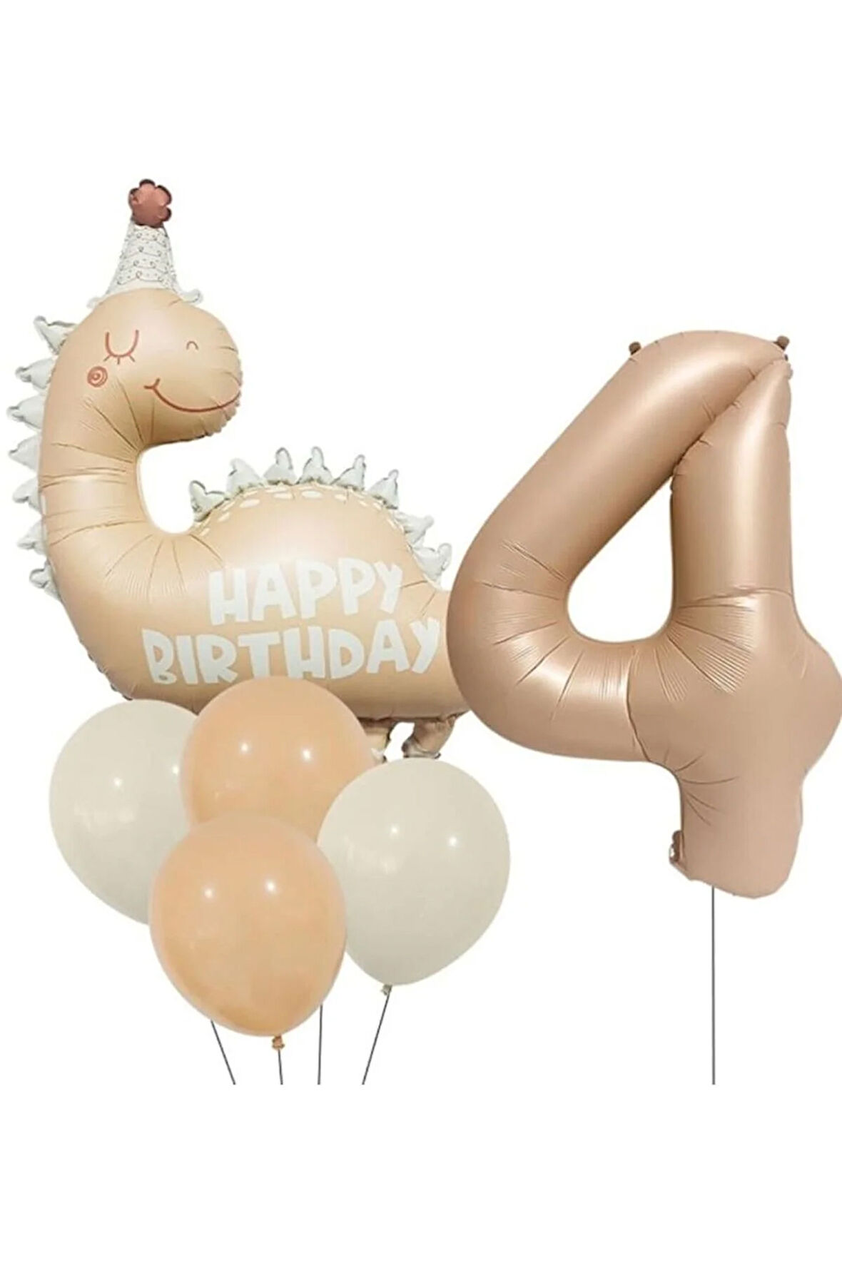 RETRO ŞAPKALI DİNAZOR FOLYO BALONLU YAŞ BALON SET