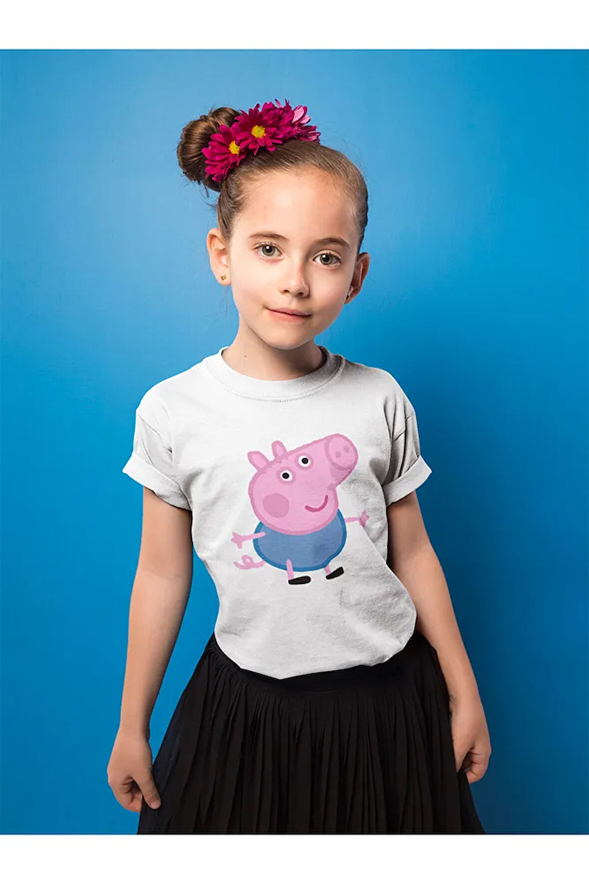 Peppa Pig Baskılı Unisex Çizgi Film Çocuk Tişört (1-12 Yaş)