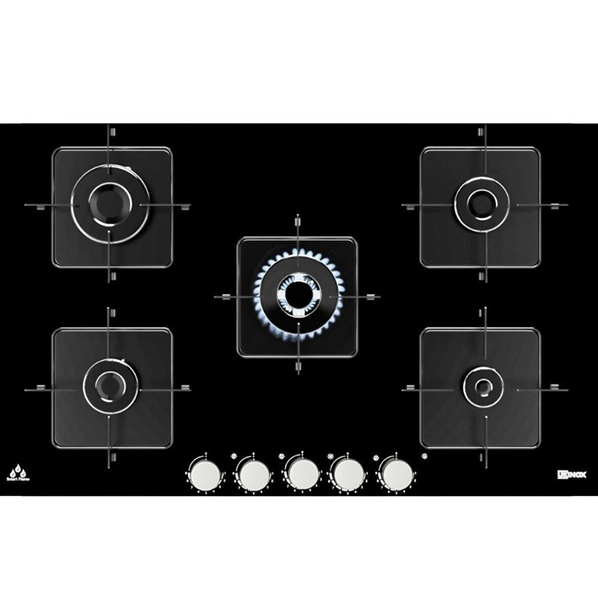 Ukinox Ares 90 XF 5 Gözlü Siyah Ankastre Cam Ocak