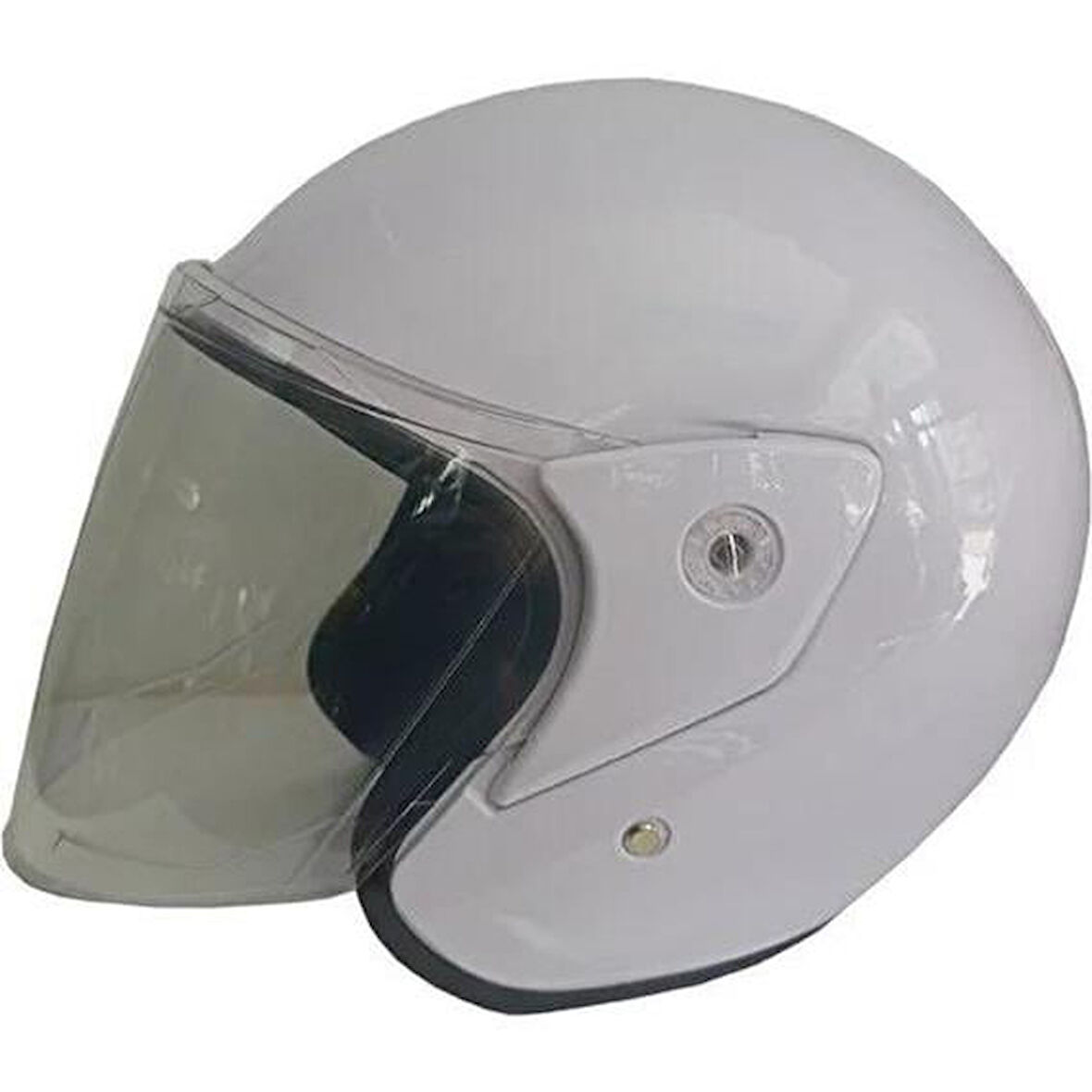 F-022 Yazlık Kask Şeffaf Vizörlü Beyaz