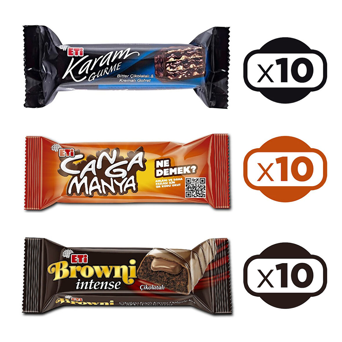 Eti Lezzet Paketi - Canga-Karam-Browni Intense 30 lu Karma Paket