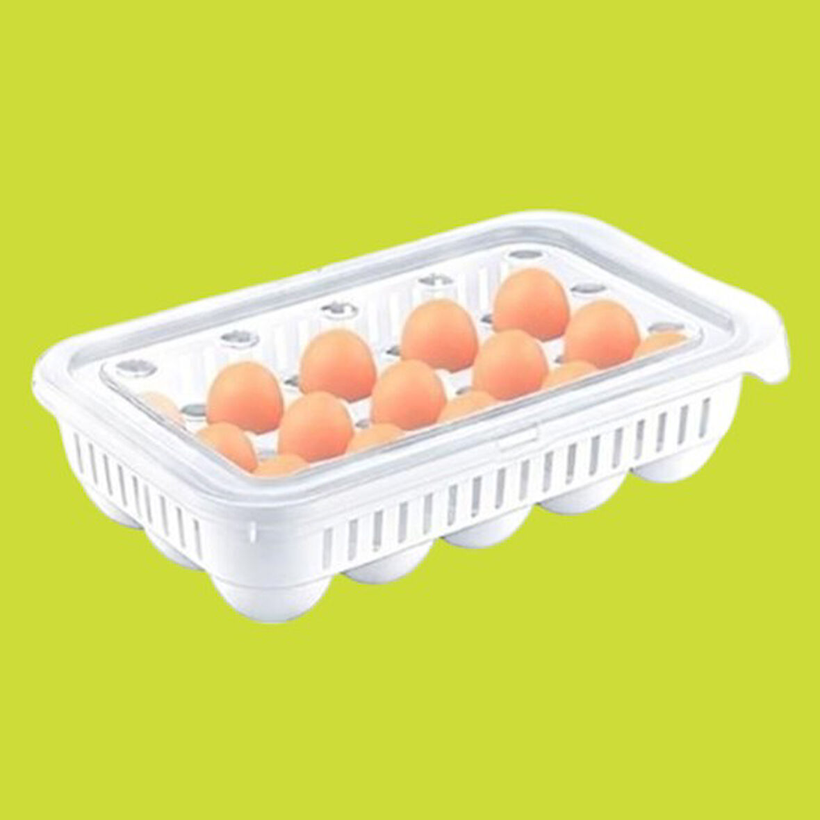 PratikAI 15'li Yumurta Saklama Kabı - Kilitli Kapak & Dayanıklı Tasarım