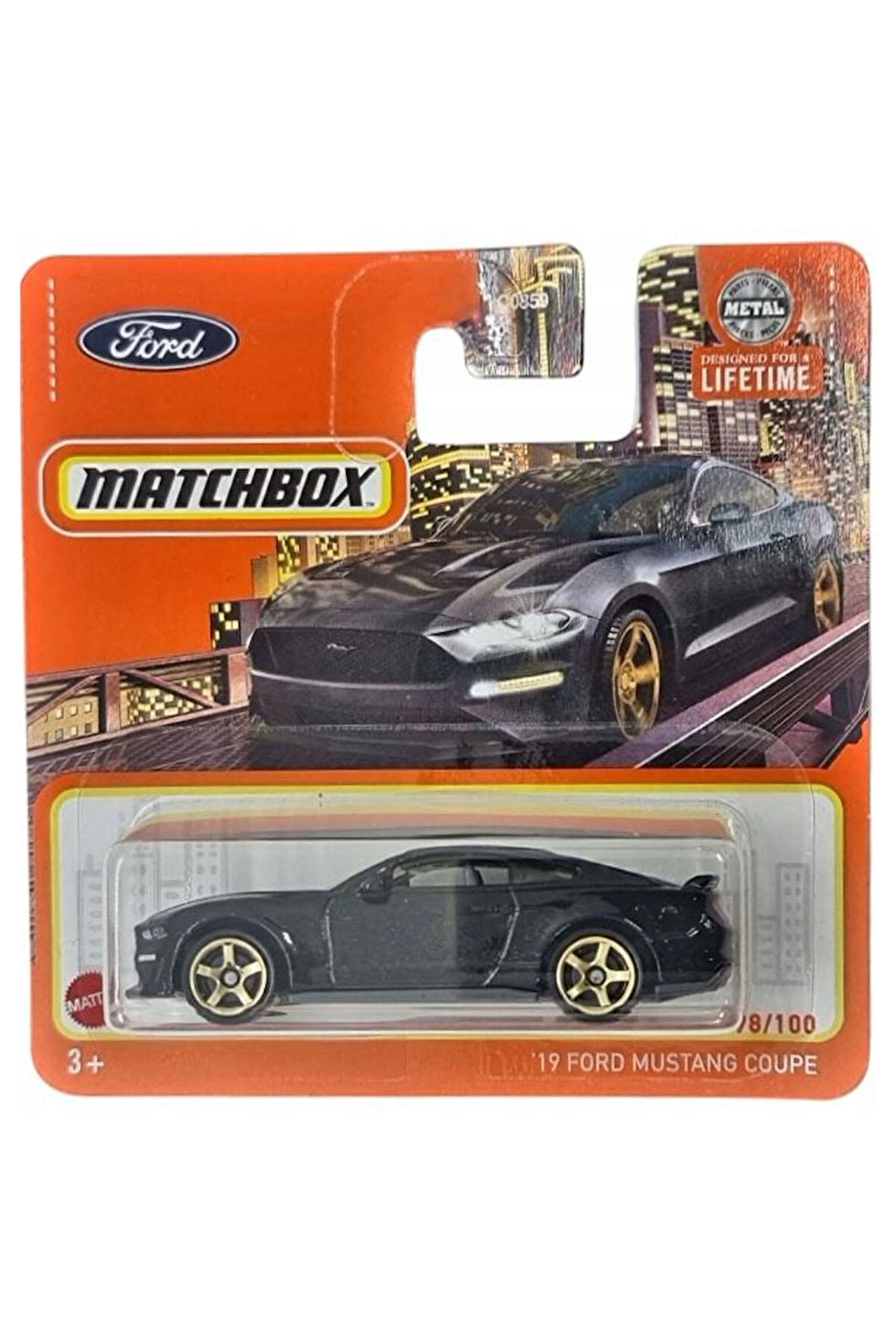 Matchbox - ’19 Ford Mustang Coupe - Siyah (1/64) 2024 Üretim