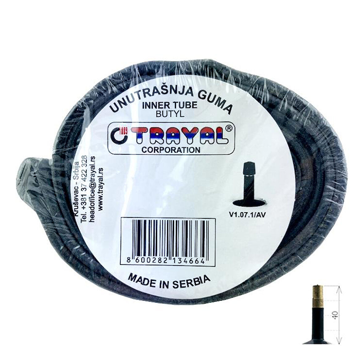 Trayal Bisiklet İç Lastik 26x1.50-2.125, AV-40