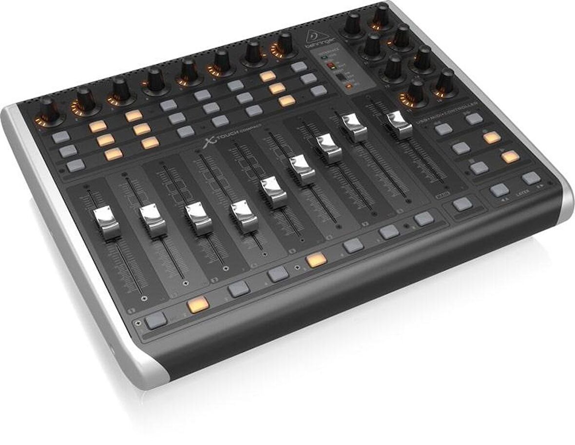 Behringer X-TOUCH COMPACT 9 Dokunmaya Duyarlı Motor Fader'lı Evrensel USB/MIDI Denetleyicisi