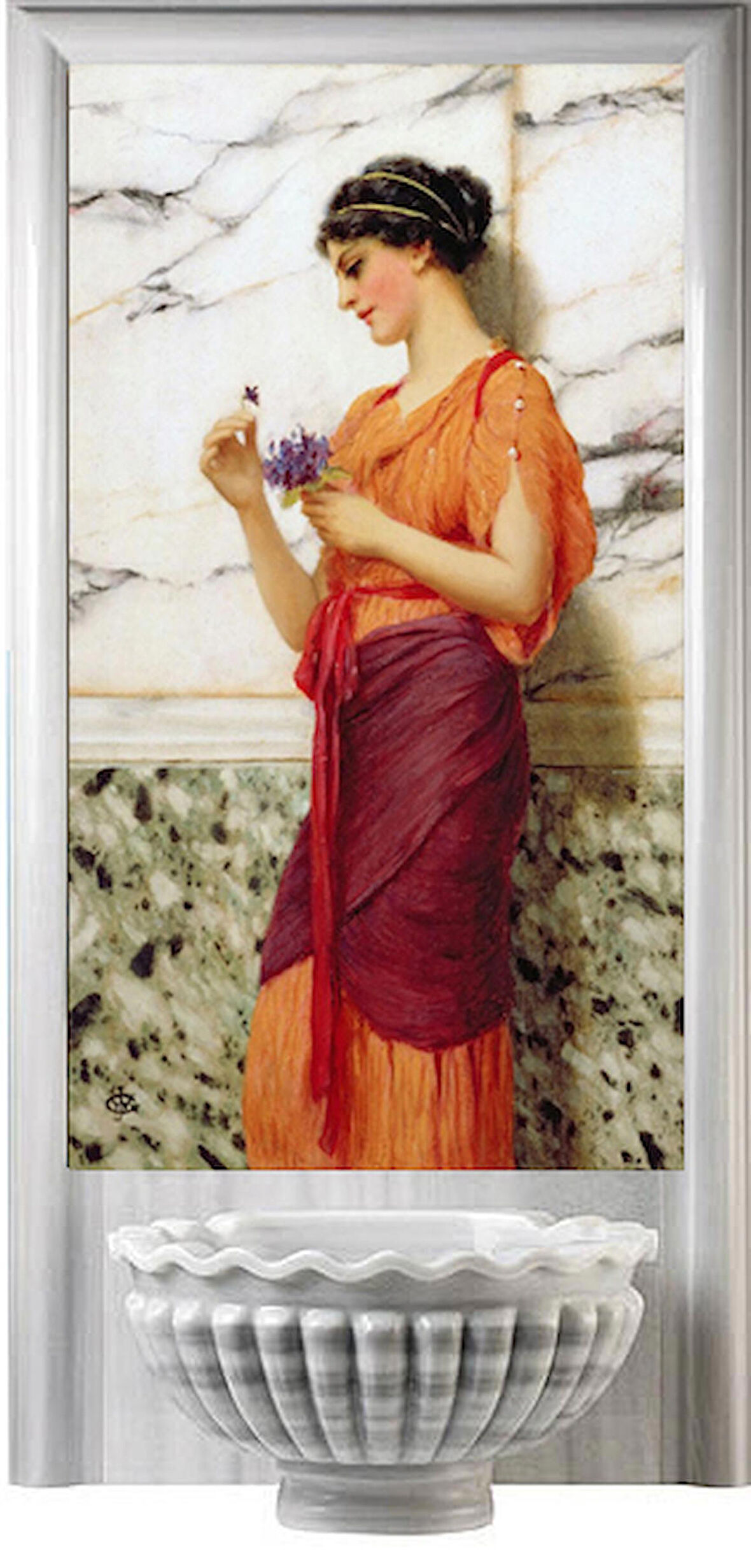 Armada Çini 60x100 Osmanlı Türk Hamamı Yunan Kızı Dijital Baskı