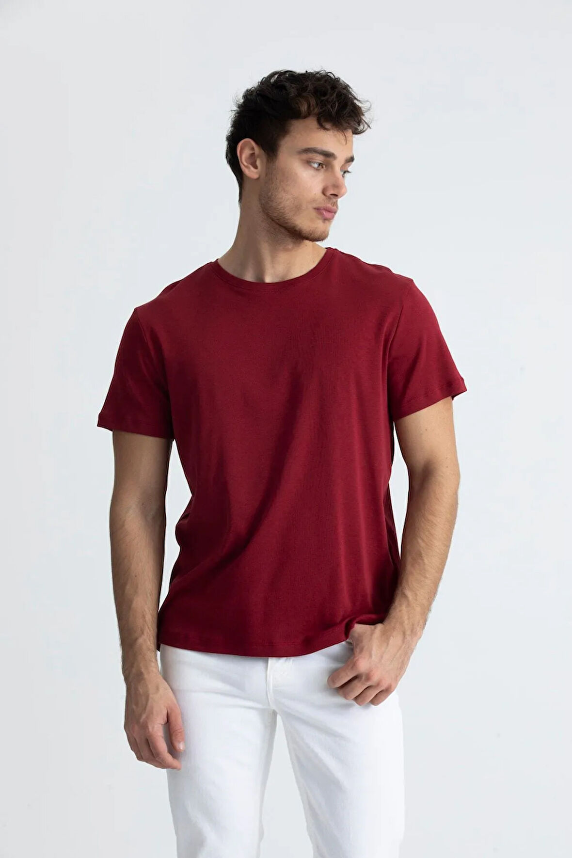 Bisiklet Yaka Basic T-shirt