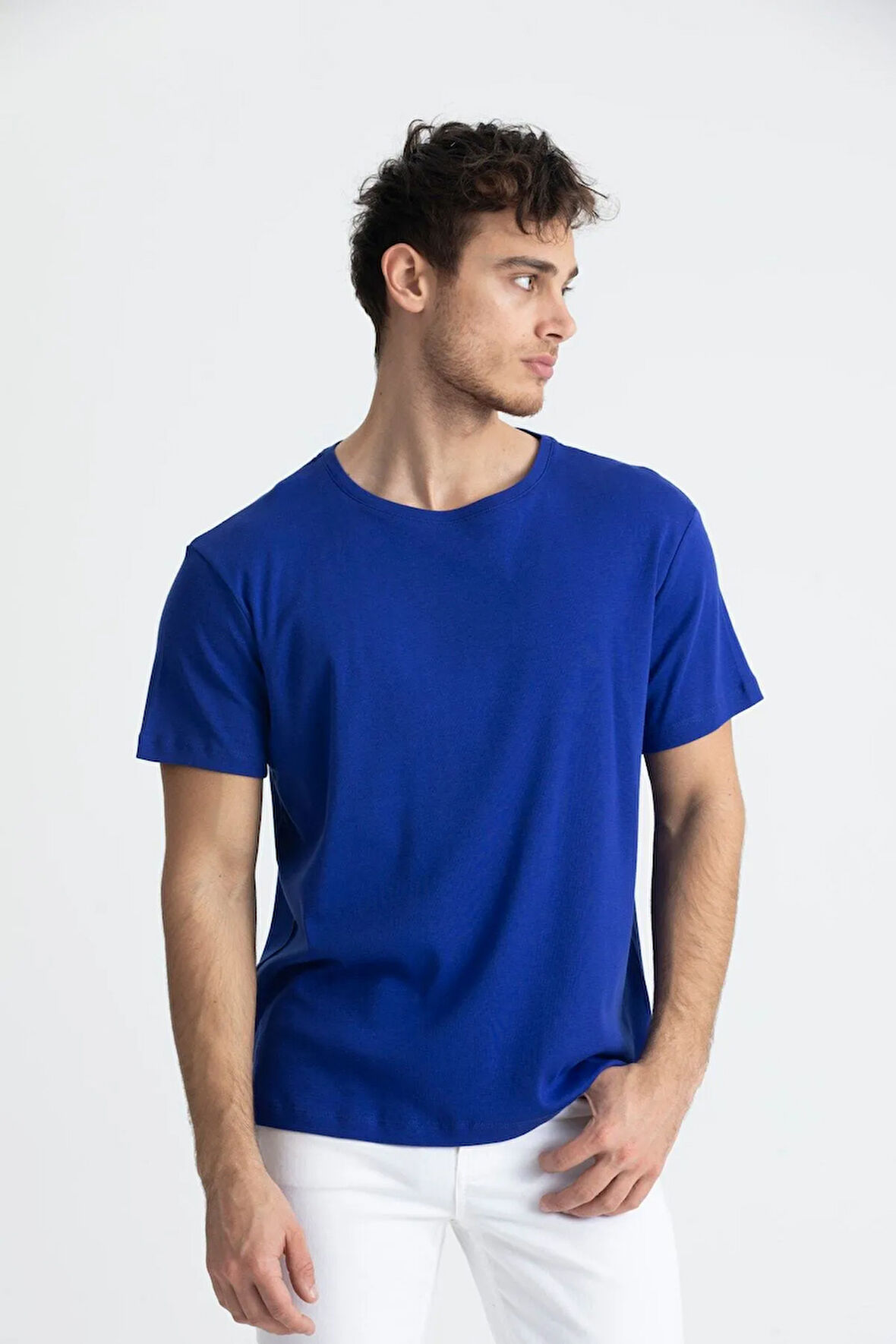 Bisiklet Yaka Basic T-shirt