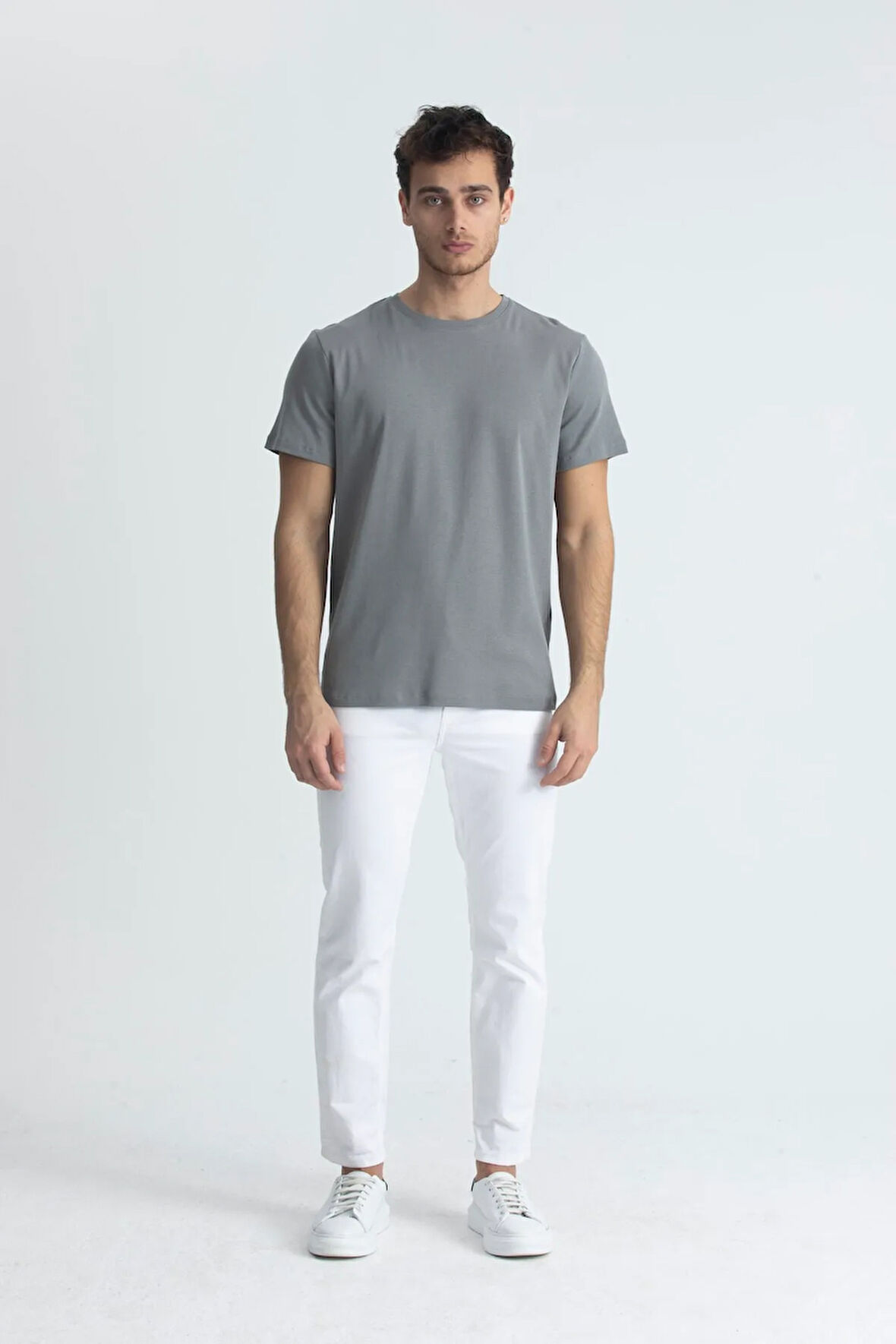 Bisiklet Yaka Basic T-shirt