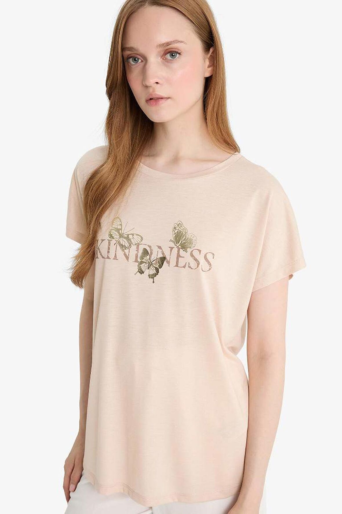 DeFacto Regular Fit Bisiklet Yaka Baskılı Kısa Kollu Tişört F4842AX25SMBG155