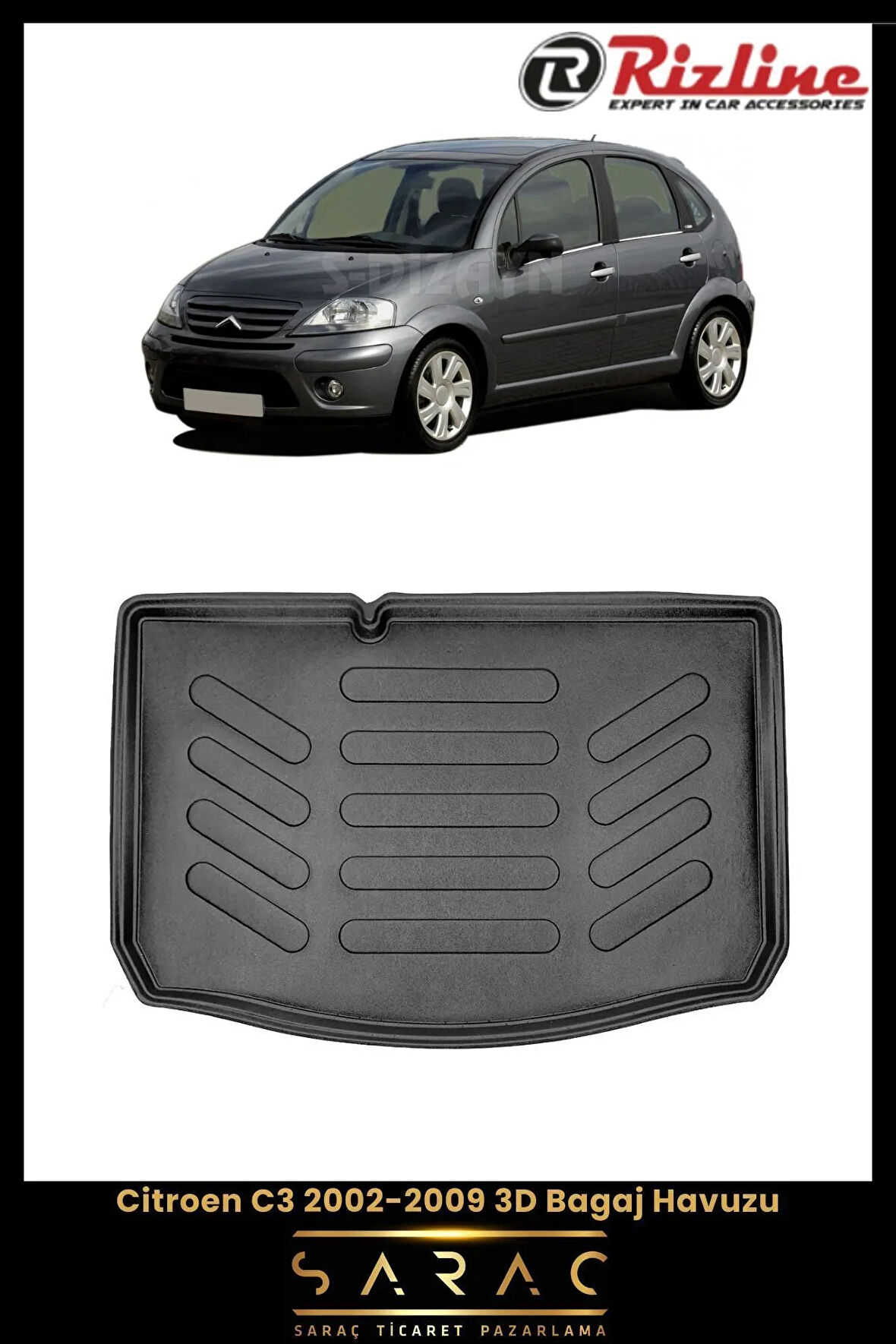 Rizline Citroen C3 2004 Model 3D Bagaj Havuzu