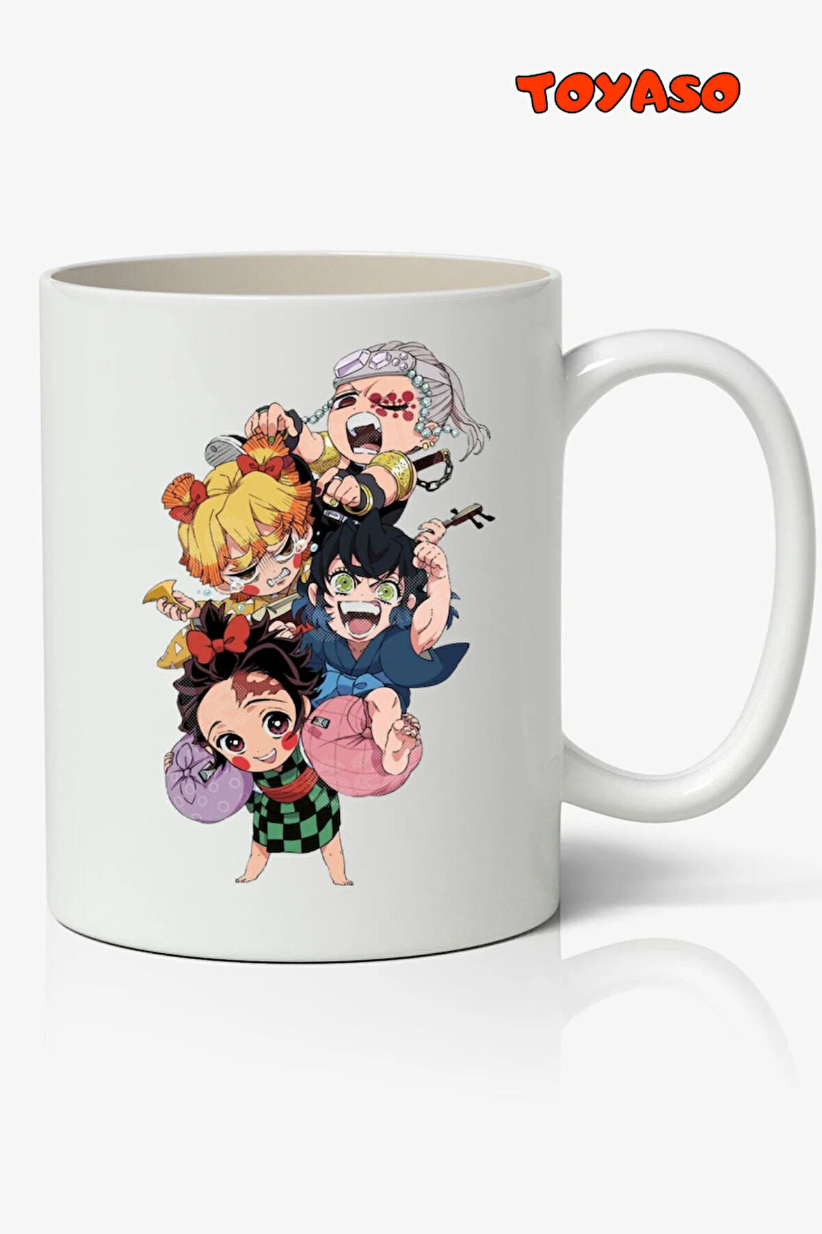 Demon Slayer İblis Keser Karakterler Temalı Anime Beyaz Kupa Bardak Sevgiliye Arkadaşa Hediye