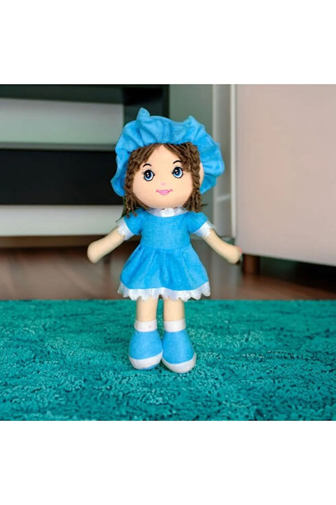 Mira Peluş Bez Bebek 45CM Mavi