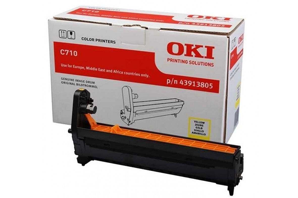 Oki C710 (43913805) Sarı Orjinal Drum Ünitesi