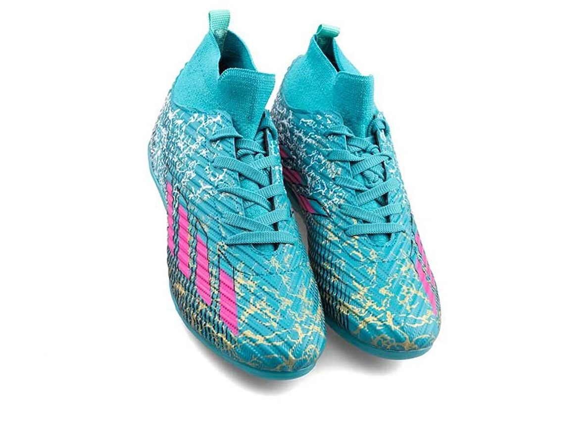 SPORTAÇ 102 Genç Halı Saha Futbol Ayakkabı PETROL YEŞİL_FUŞYA_SİYAH