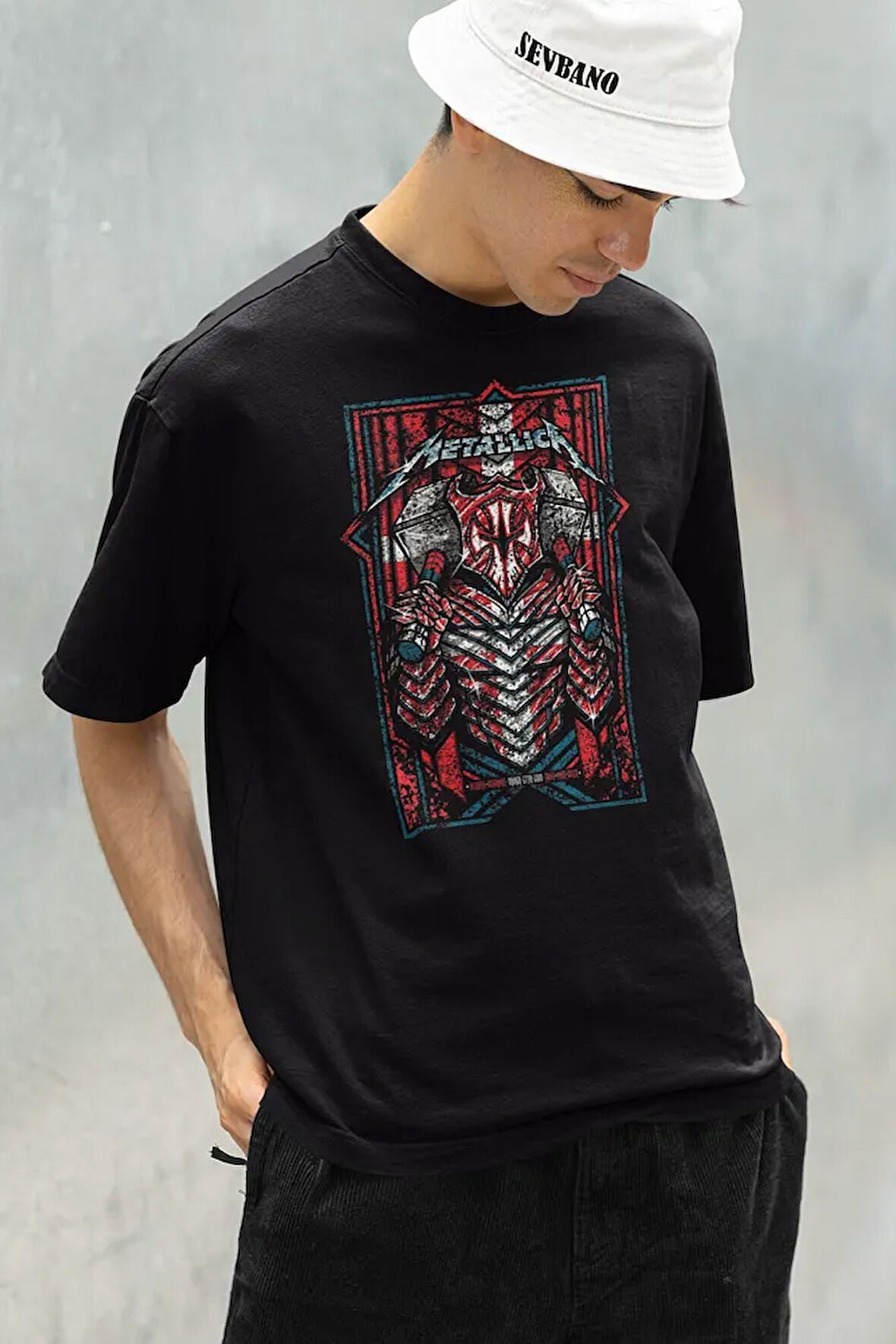 Metallica Müzik Grubu Temalı Unisex Oversize Tişört