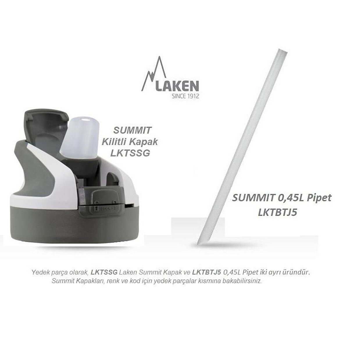 Laken 18/8 Çelik Summit Termos Şişe 0,75L - Beyaz LKTJ7B