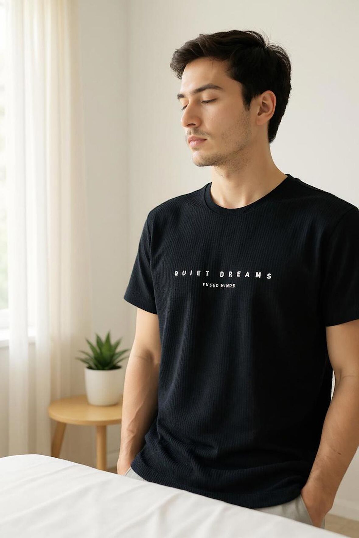 Erkek Regular Yeşil Baskılı T-Shirt