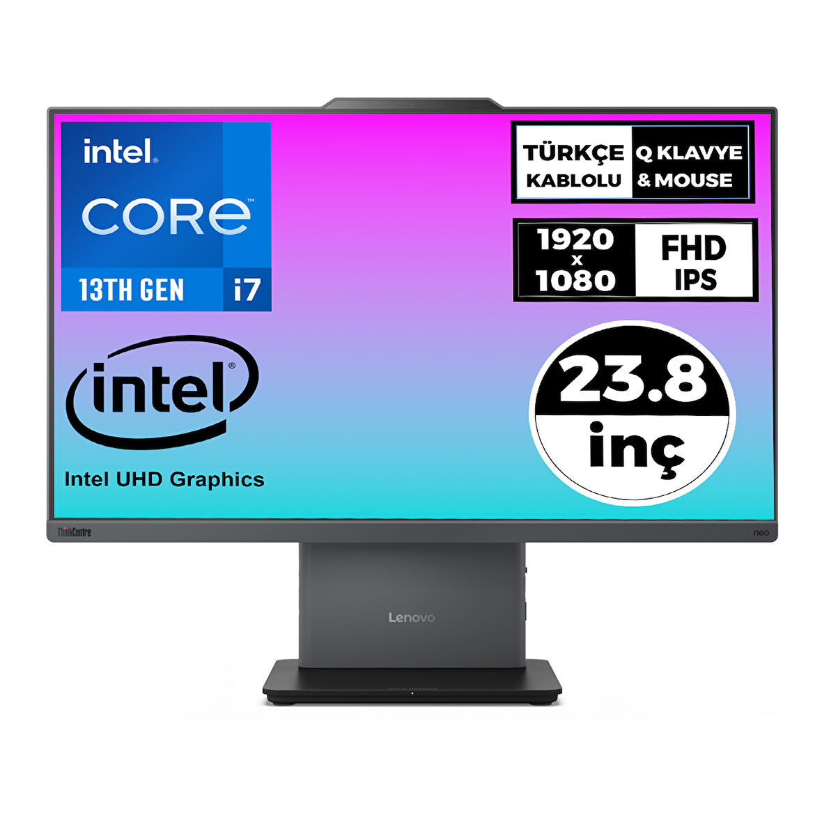 Lenovo ThinkCentre Neo 50a 24 G5 i7-13620H 32GB 1TB SSD 23.8" FHD W11P All In One Pc 12SC000KTR 025