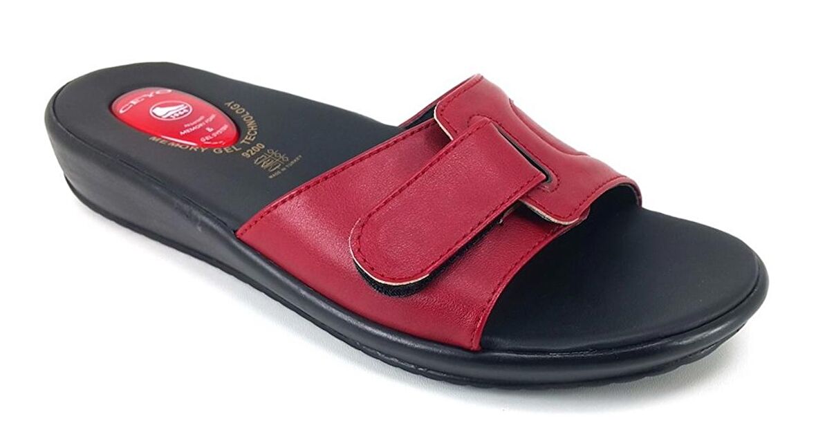 Ceyo 9200-12 Anatomik Kadın Terlik Kırmızı