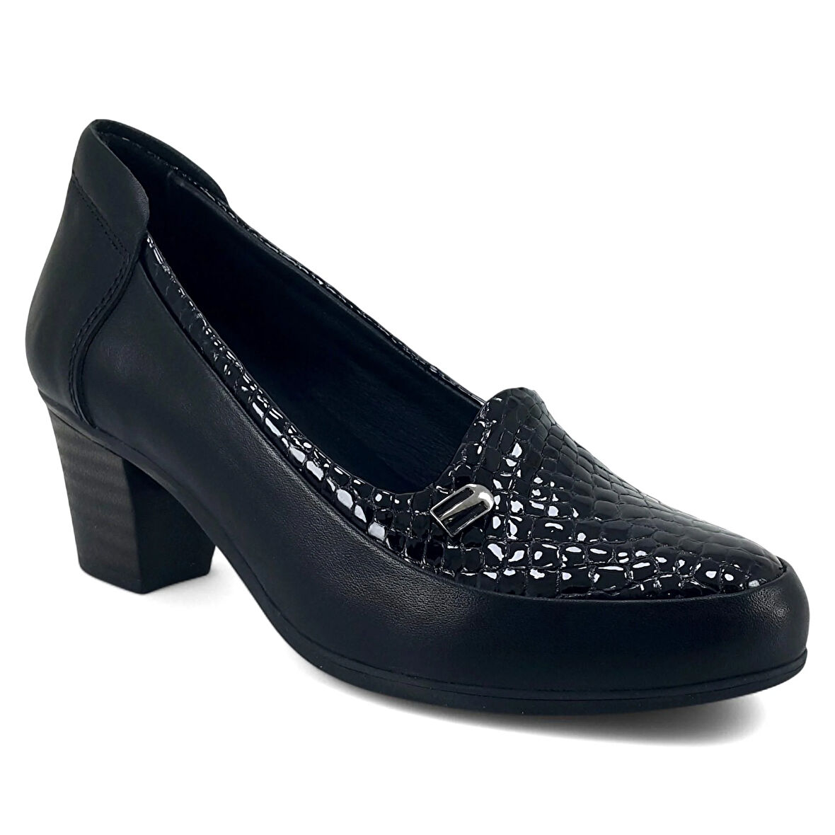 Mammamia 3380 25YA Kadın Günlük Ayakkabı Siyah Mısır Rugan