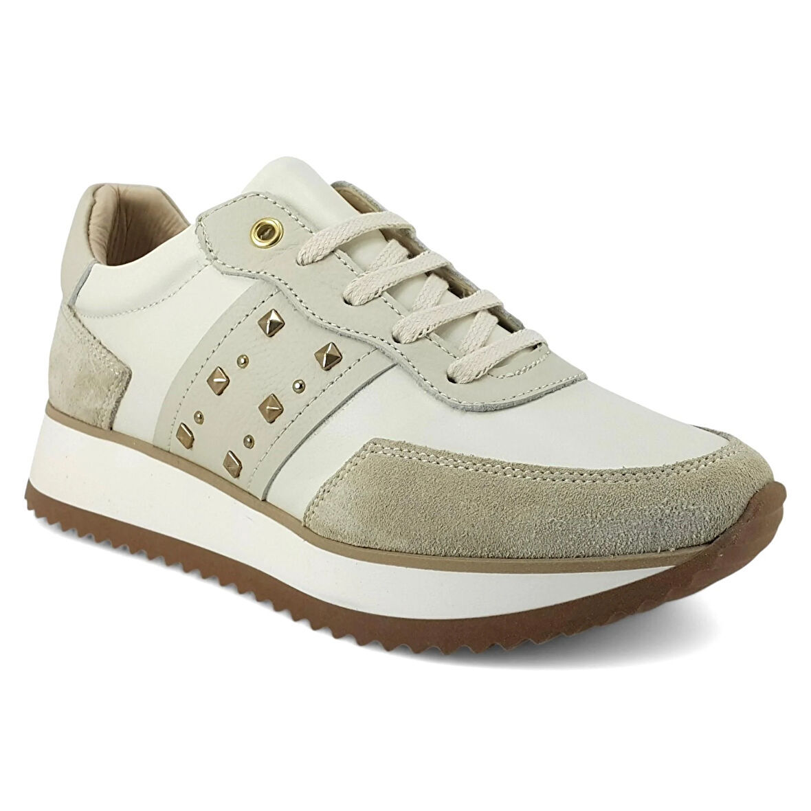 Mammamia 560 25YA Kadın Günlük Ayakkabı Krem