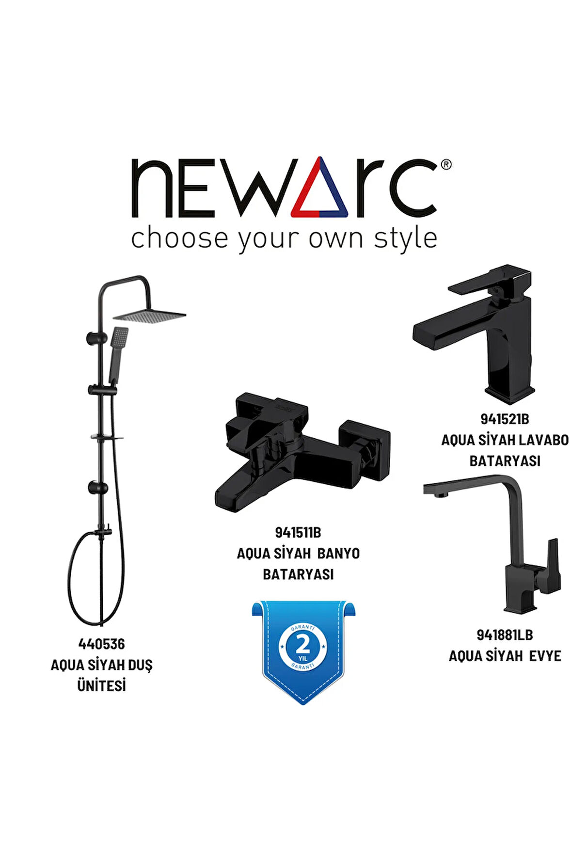 Aqua Siyah Batarya Set, 440536,941511B,941521B,941881LB