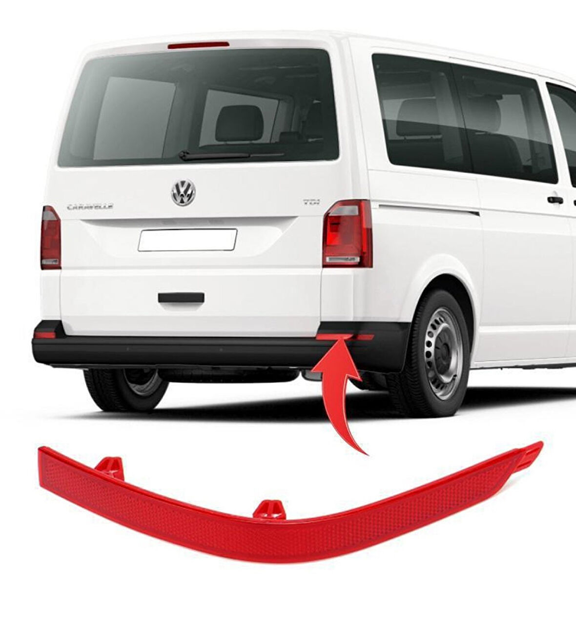 Transporter T7 Reflektör Arka Tampon Sag 2016-2019