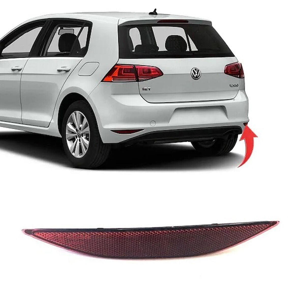 Golf 7 Arka Tampon Reflektor Karartılmıs Sag 2013-2017 5G0945106A