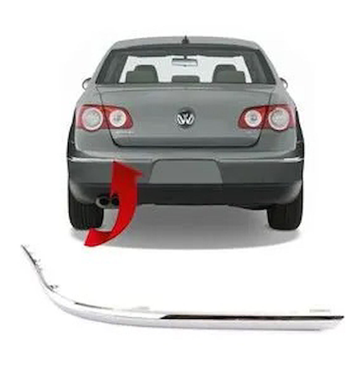 TAMPON NİKELAJI ARKA SOL PASSAT 2006-2011 1.KALİTE KROM