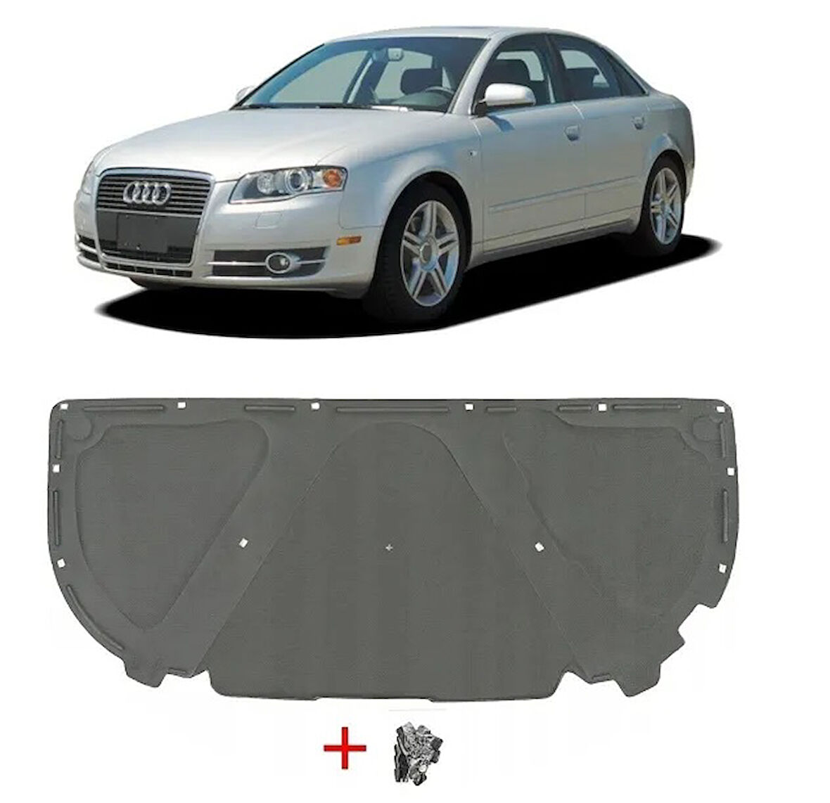 Audı A4 Motor Kaput Kecesı Klıpslı 2005-2008-8e0863825aj