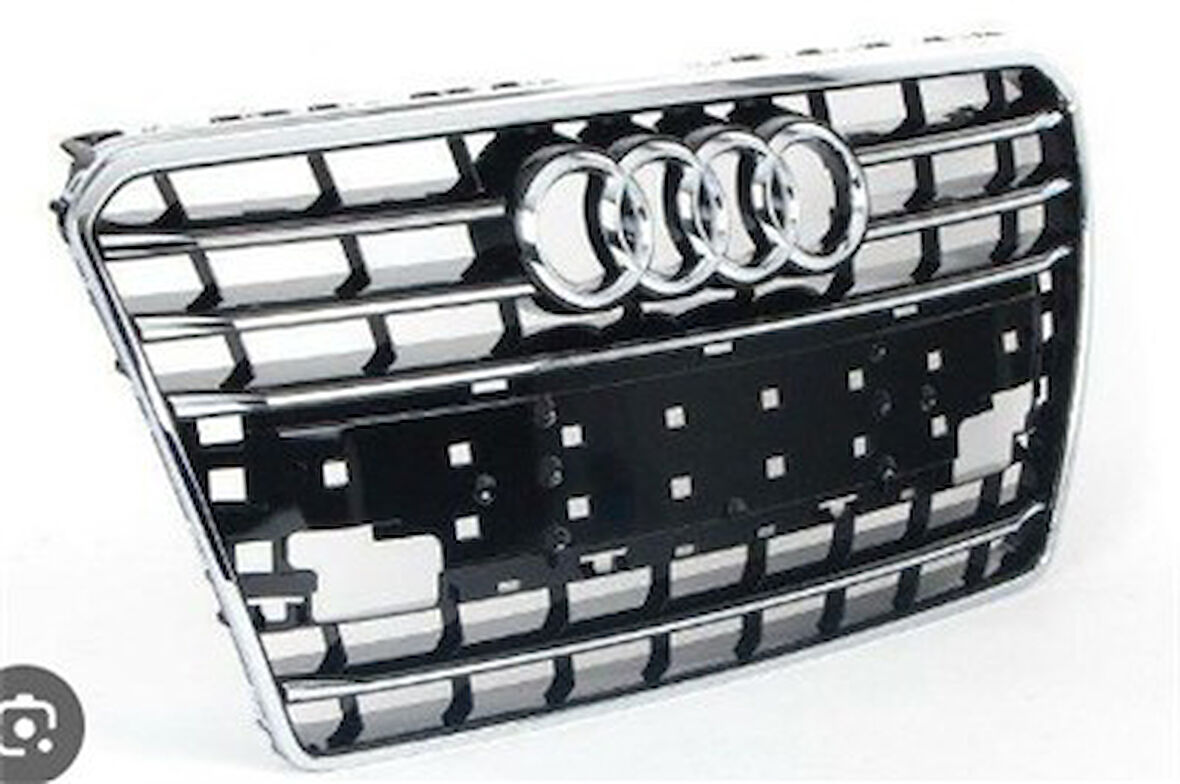 Audi A7 Ön Panjur Krom Çerçeve Krom Çizgili Parlak Siyah 9petek 2011-2014