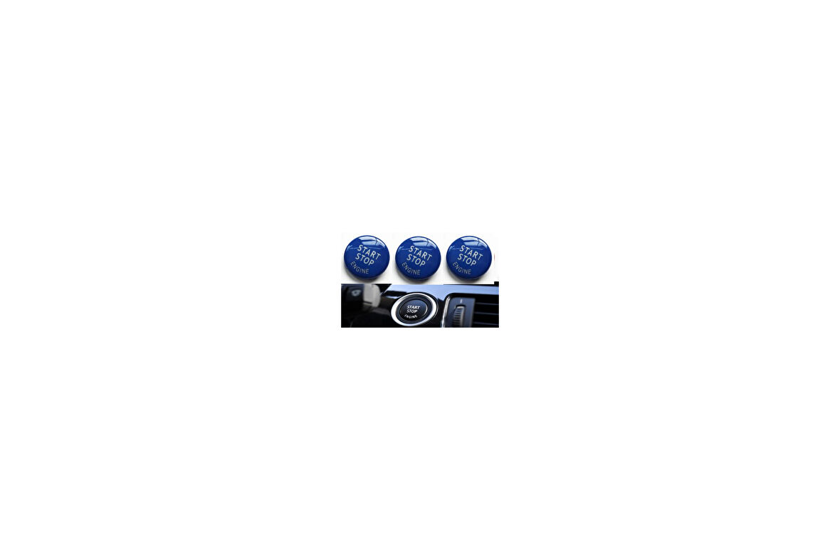 START STOP DÜĞME KAPAĞI MAVİ  BMW E60 E90 E84 E70 E71 E72