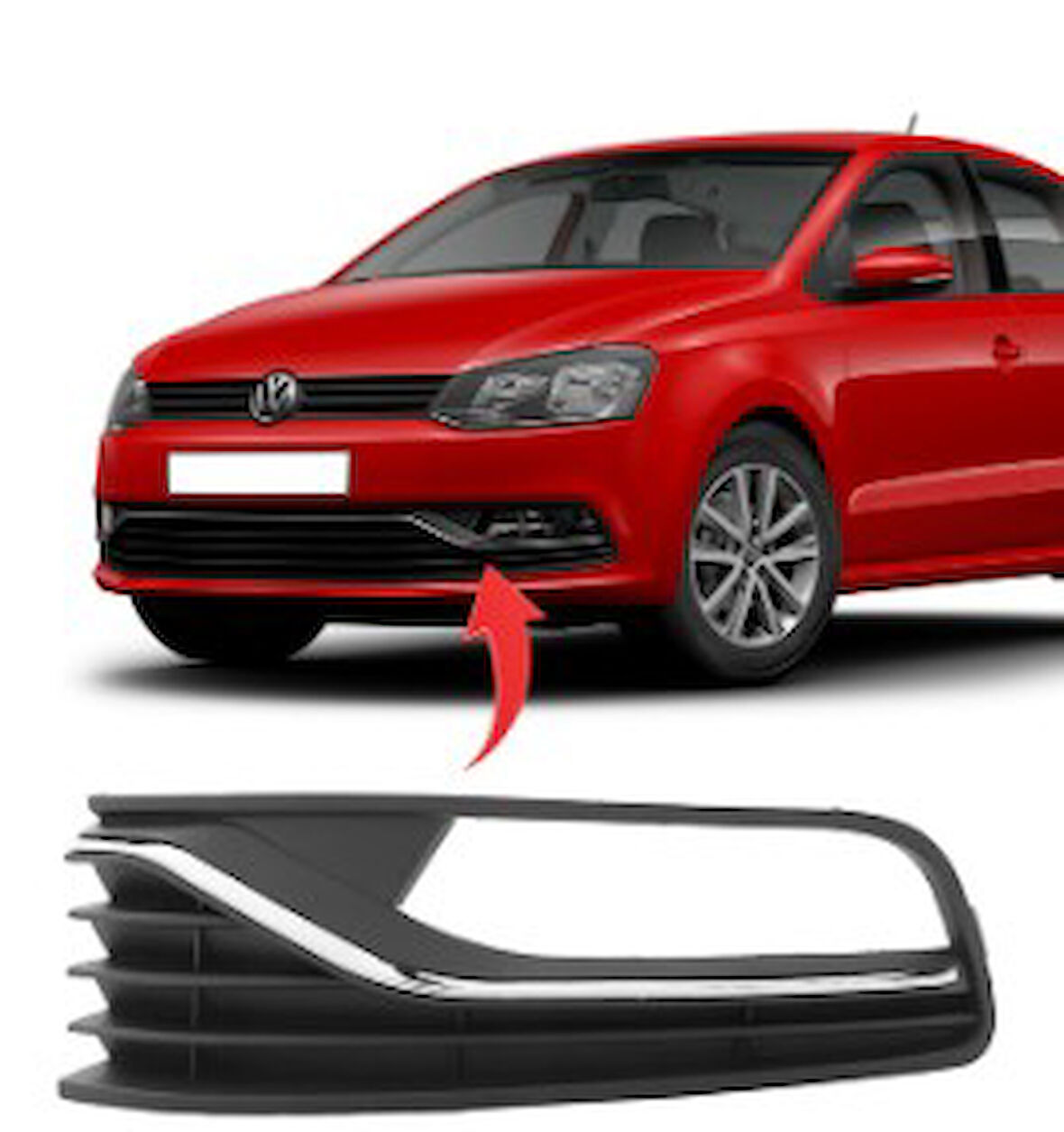 SİS KAPAGI SOL SİSLİ KROMLU ORJ TİP POLO 2015>>