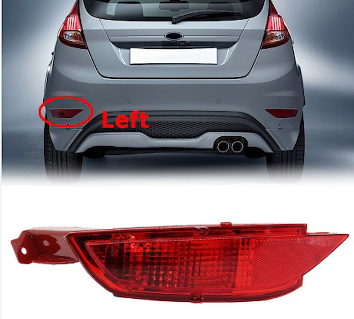 REFLEKTÖR ARKA TAMPON+SİS  SOL FIESTA VI 08> FOCUS III CMAX 10>15 CMAX 15>