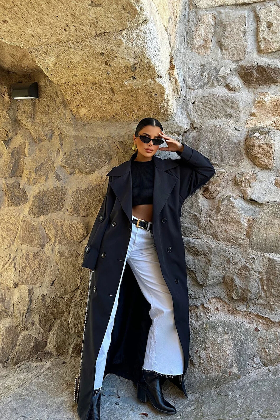 Ravena Kuşak Detay Trenckot TNS-4411