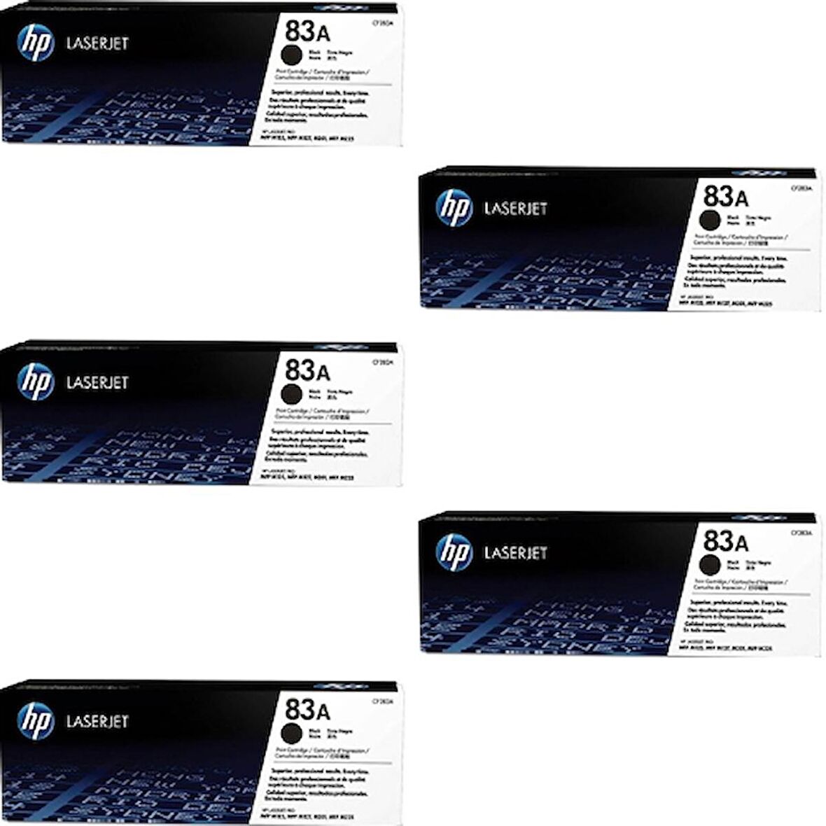 Hp (83A) CF283A Orjinal Toner 5'Lİ Avantaj Paket CZ183a