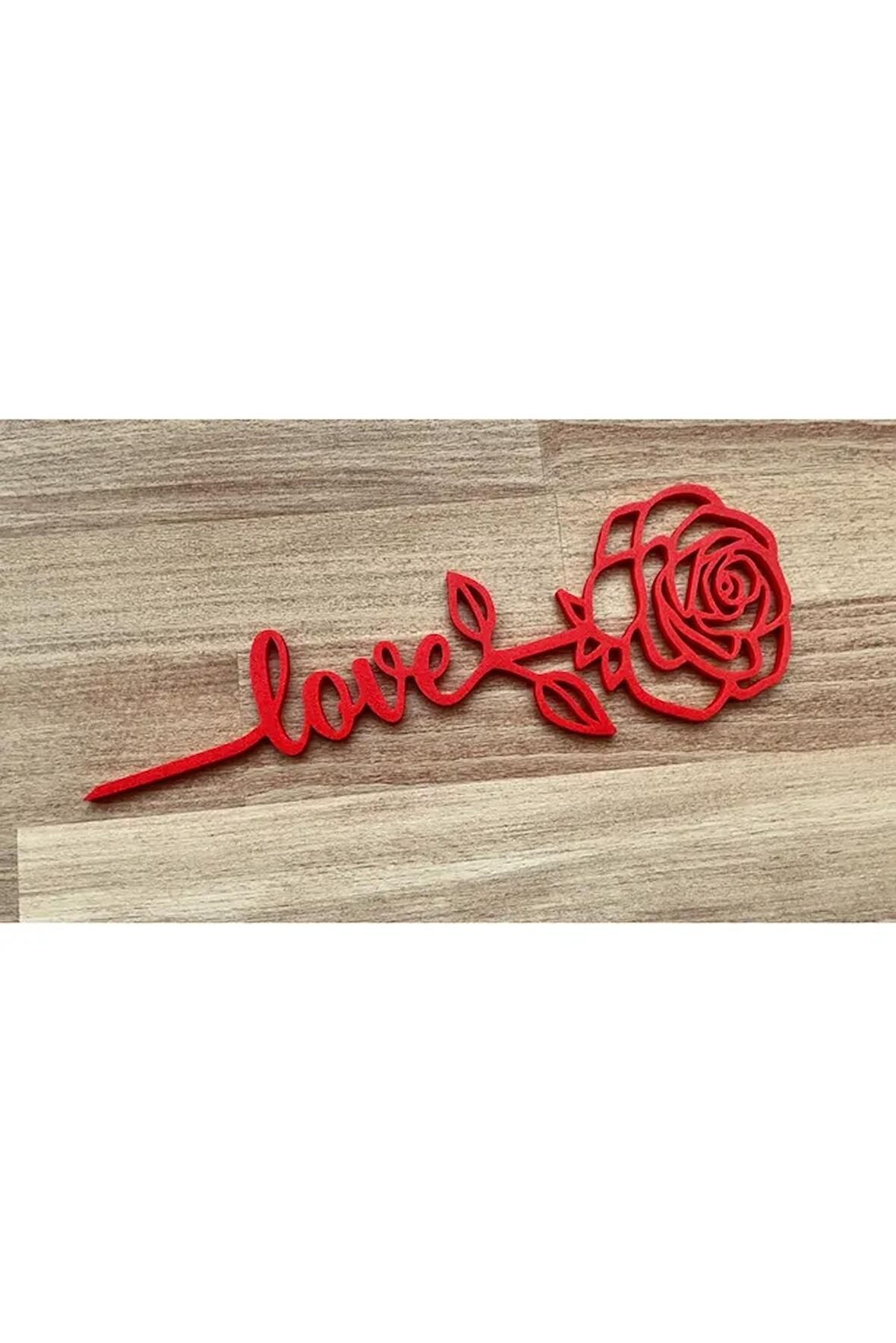 Love Plastik Çiçek Yapay Çiçek Dekor Sevgililer Günü