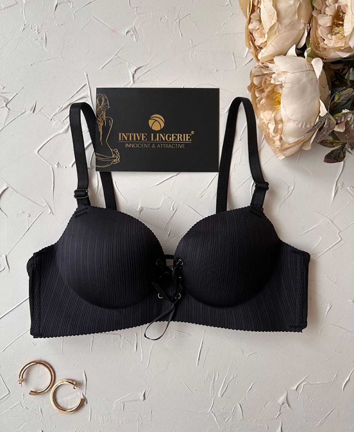 Jennifer Balensiz Push-up Destekli Lazer Kesim Dikişsiz Önden Bağlamalı Çekici Günlük Sütyen