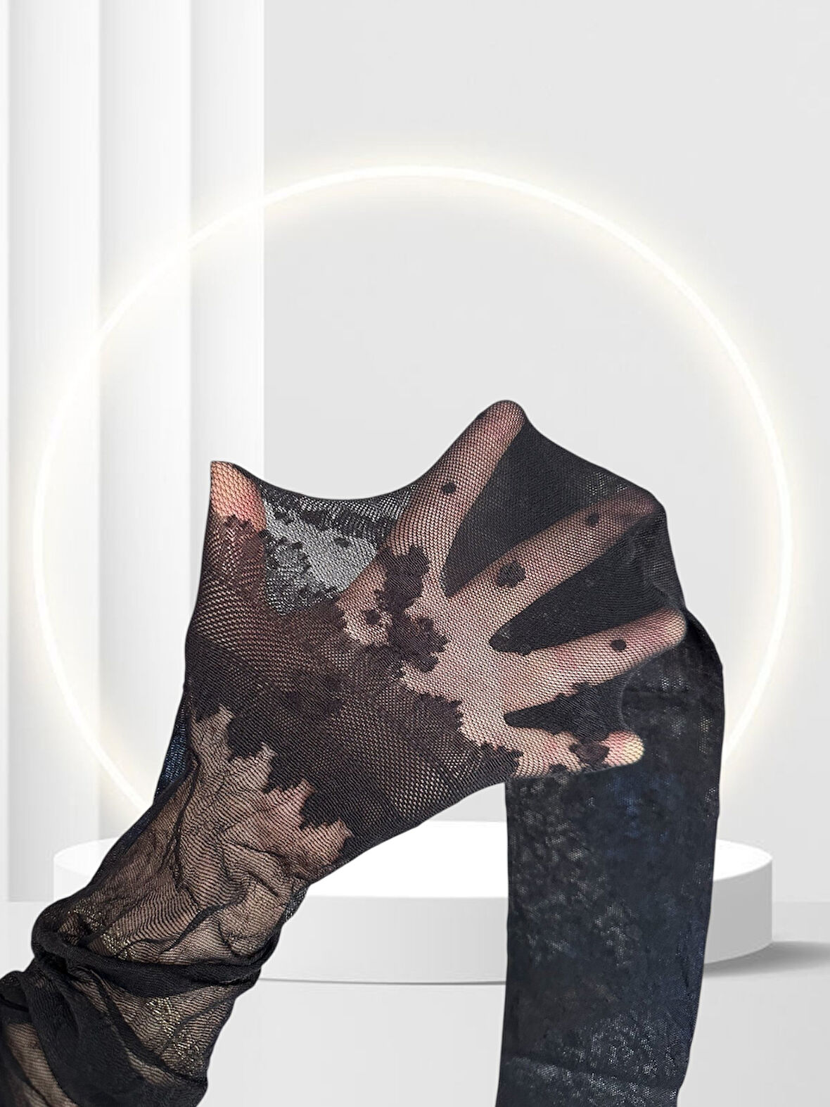 Milla 15 Den Dantel Görünümlü Burunsuz Çiçek Desenli Şık Feminen Külotlu Çorap