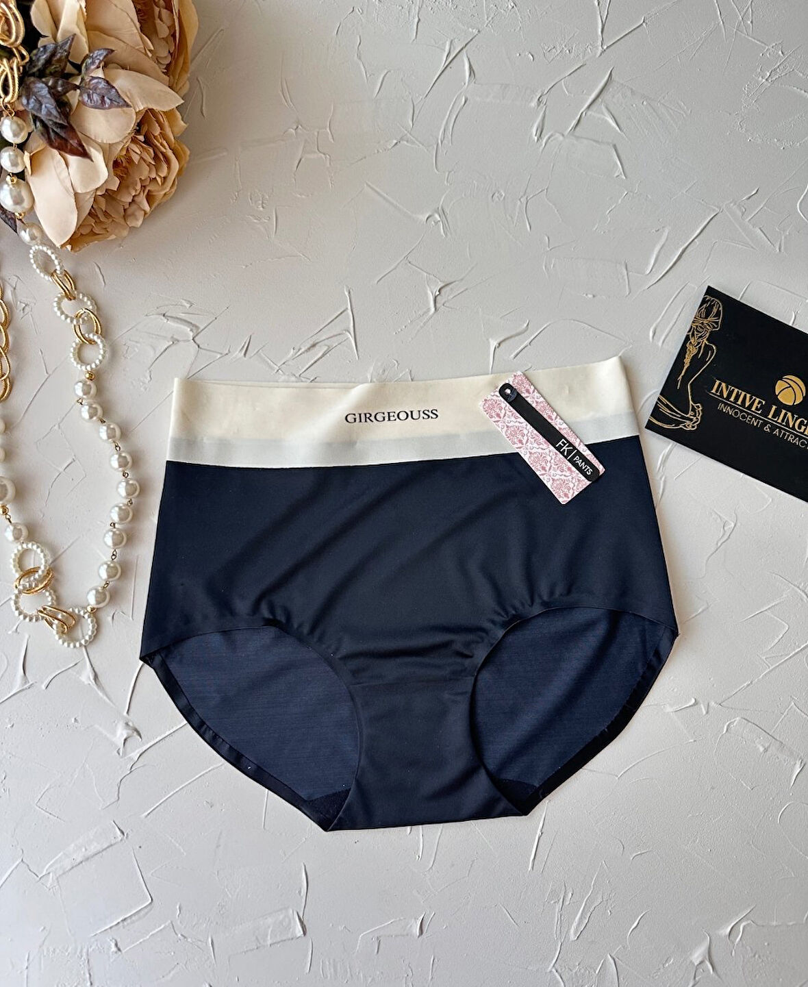 Alina Dikişsiz İz Yapmaz Yüksek Bel Üstün Kalite Beli Yazılı Hafif Slip