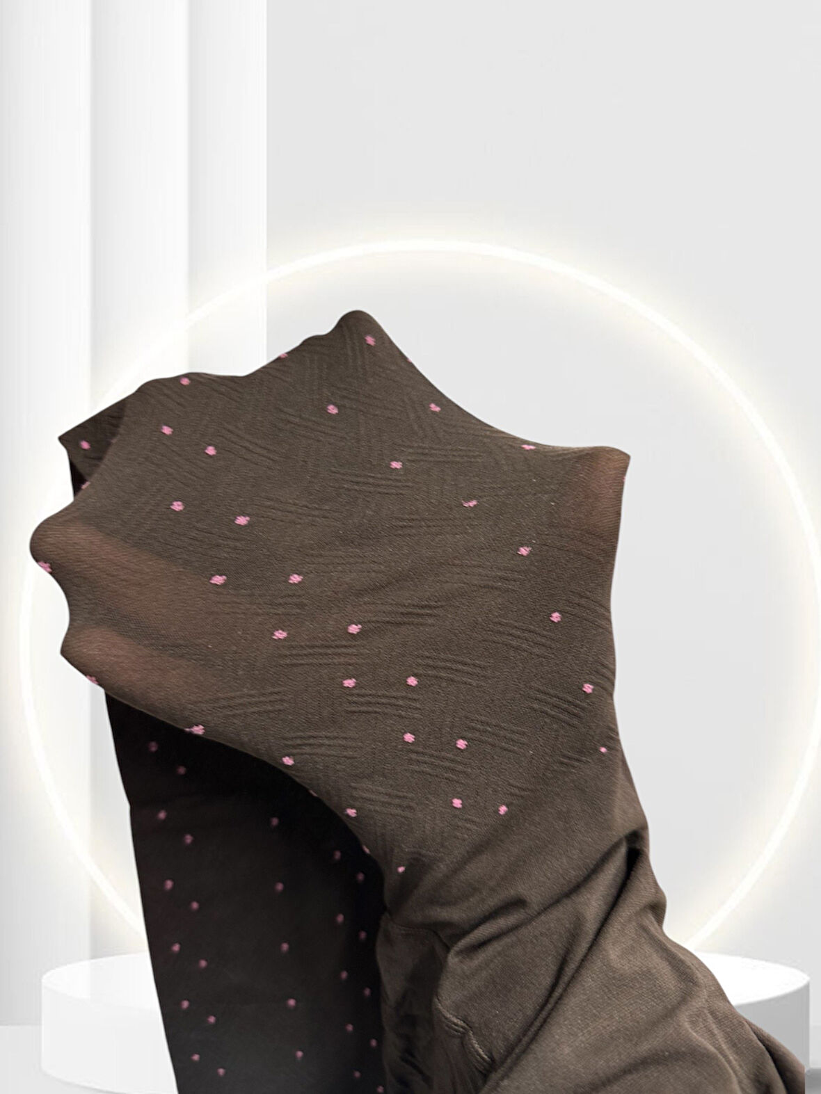 Pierre Cardin Paris Noemie 50 Den Puantiyeli İnce Şık Külotlu Çorap -Mor/Kestane