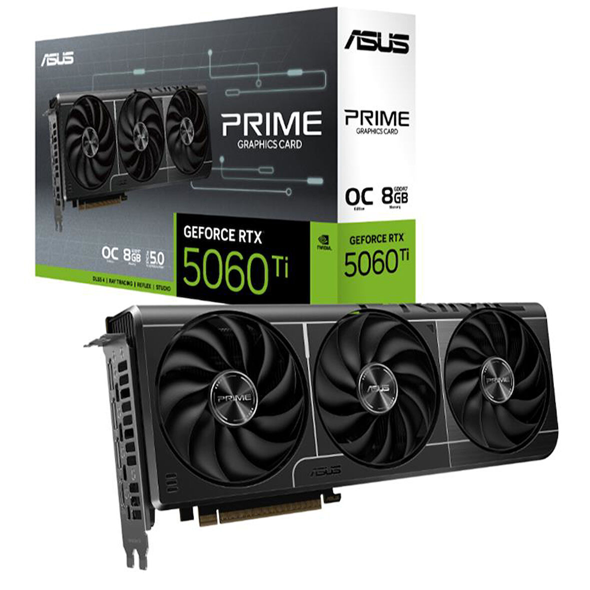 ASUS GEFORCE PRIME-RTX5060TI-O8G 8GB GDDR7 128BIT 1XHDMI 3XDP EKRAN KARTI