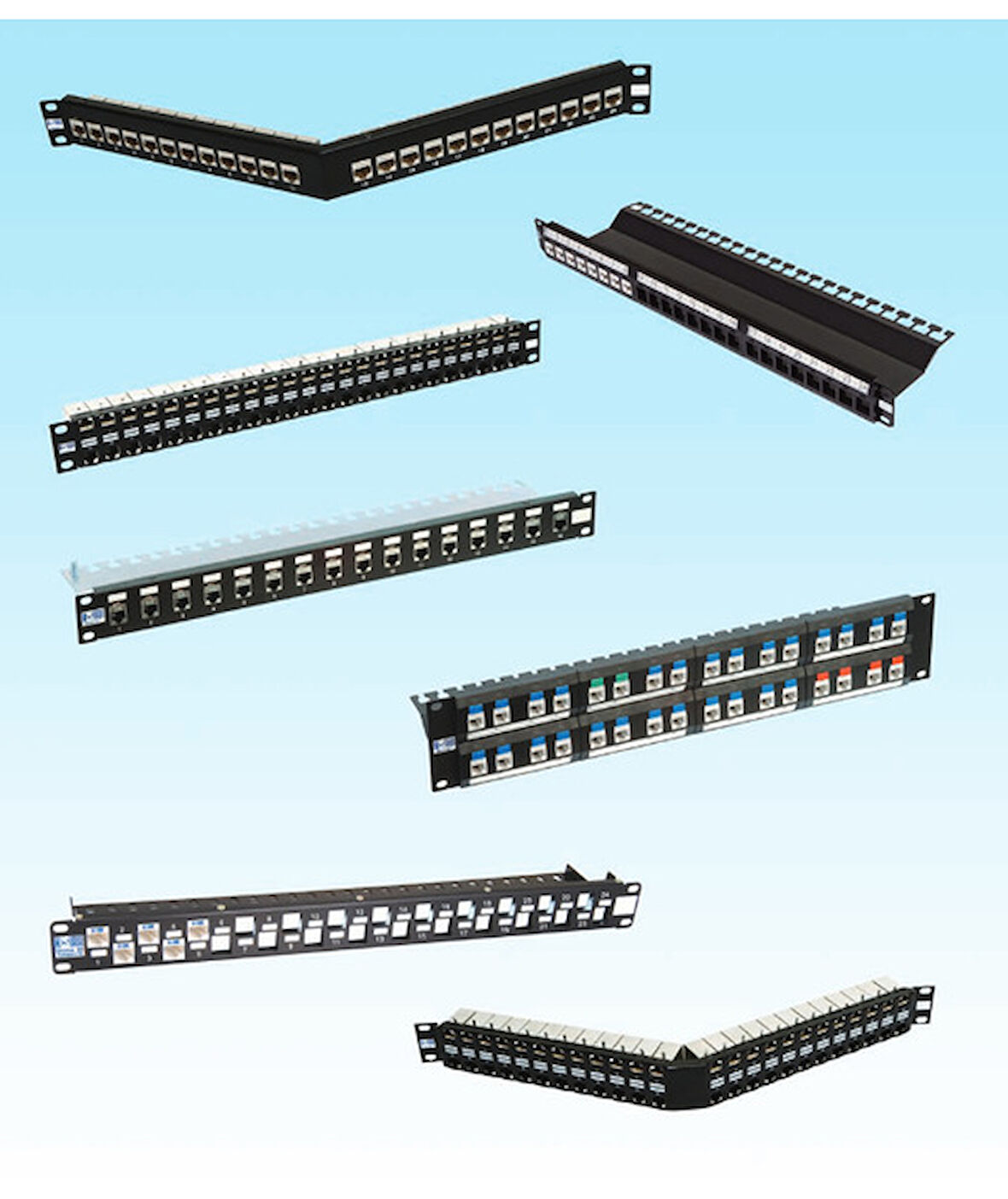 24 Port Keystone Jack UTP Panel Boş
