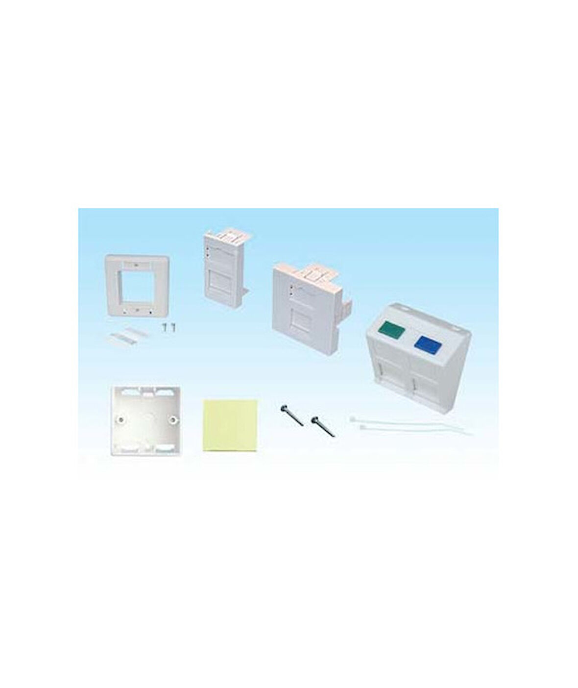 Fransız Tipi Sıva Altı Priz ID istasyonla birlikte (45x45mm boşluk)