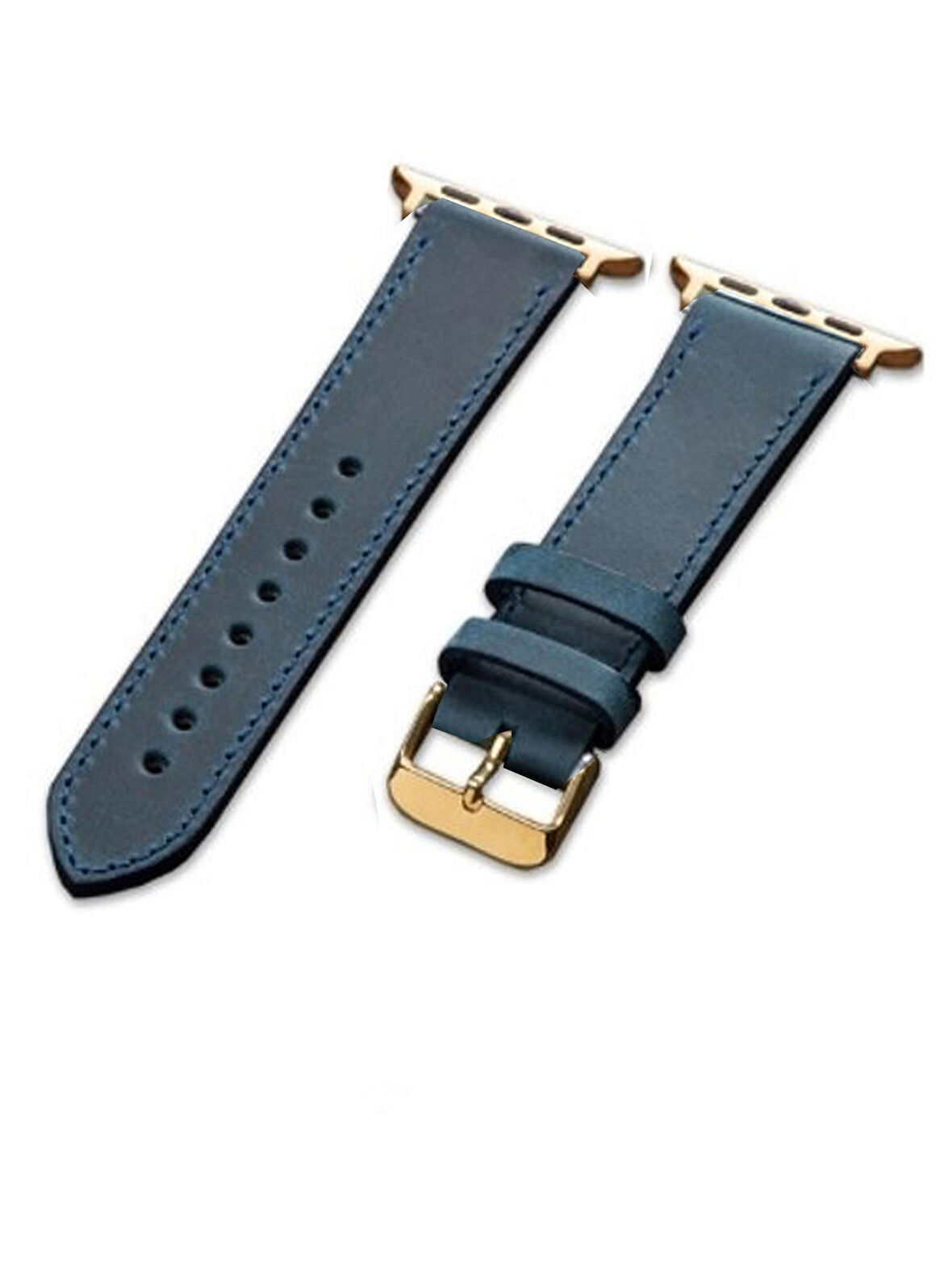 Akıllı saat Uyumlu Lüks Deri Saat Kordonu Kroko  32mm/38mm  MAVİ