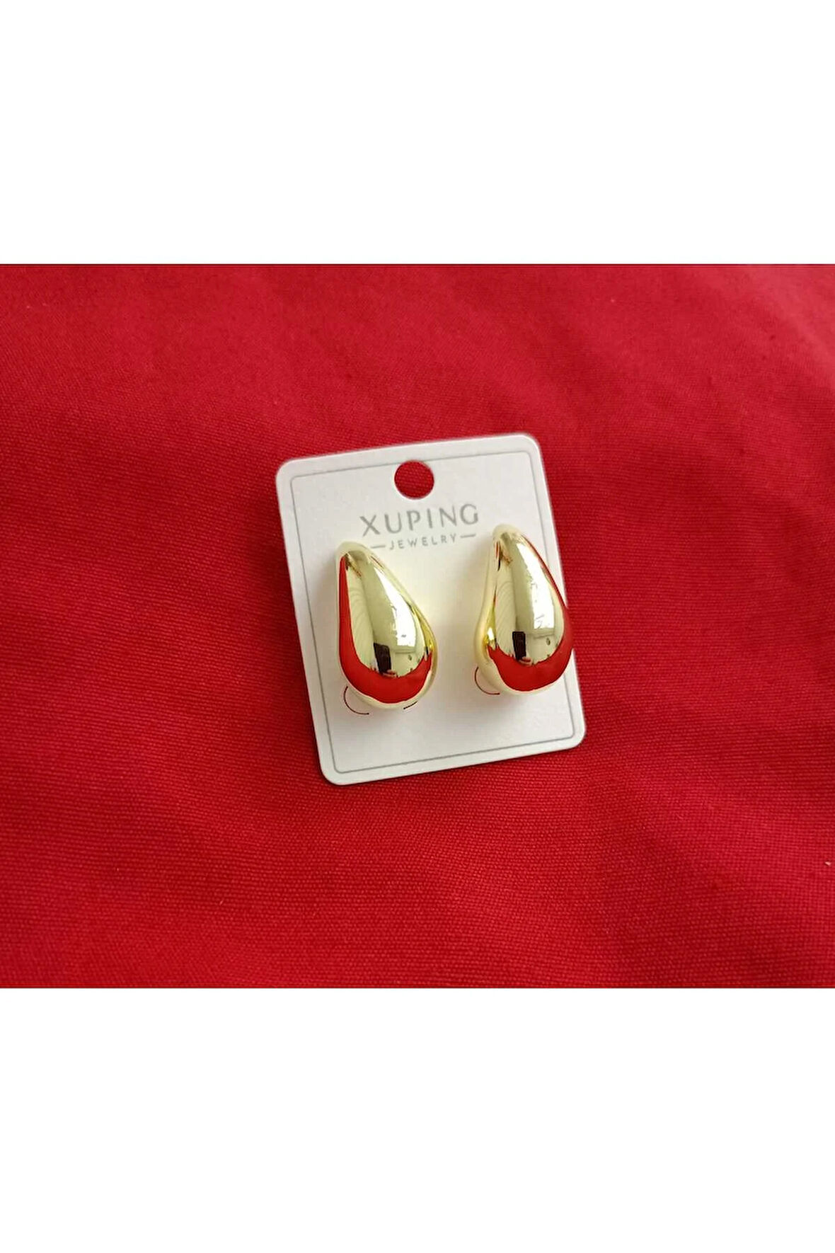 Xupıng Kararma Yapmaz Damla Küpe Orta Boy