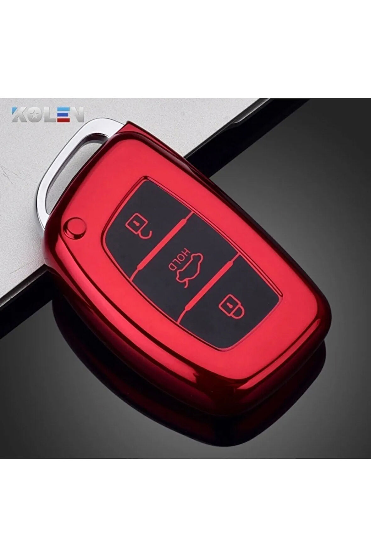 Hyundai Elantra Sustasız Anahtar Kılıfı Kırmızı Renk