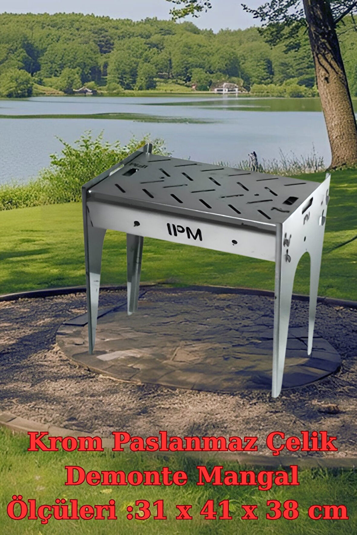 Mangal, Demonte, Krom Paslanmaz Çelik, Taşıma Çantalı