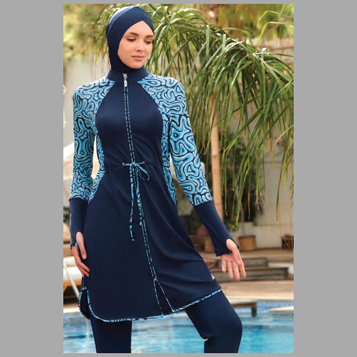 Adasea Inesa 4431Tam Boy  Tasarım Tesettür Mayo